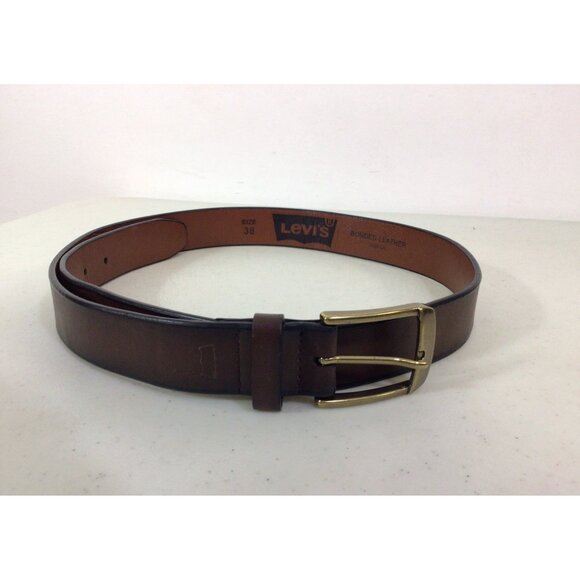 Levi's Other - Levis Leather Belt Brass Buckle Mens 38